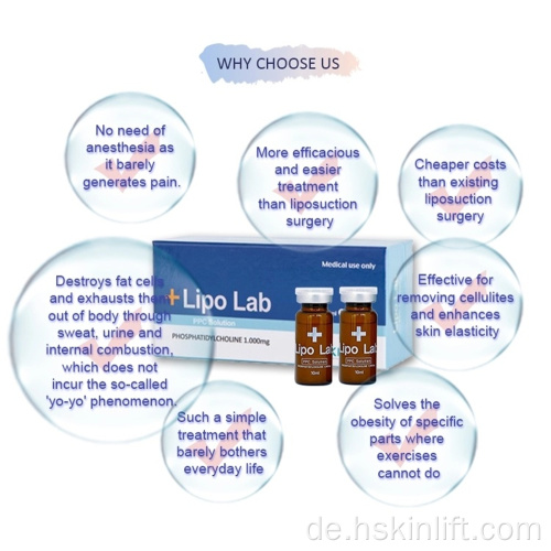 Lipolab -Fettlösungsinjektion Lipo Laborinjektionslösung